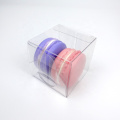 Custom food grade clear PVC PET plastic macaron cookie cake folding box packaging